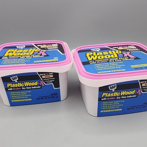 DAP 543 Series 00543 Qt Natural Plastic Wood-X w Drydex, 32 Oz Lot of 2 - Picture 6 of 6